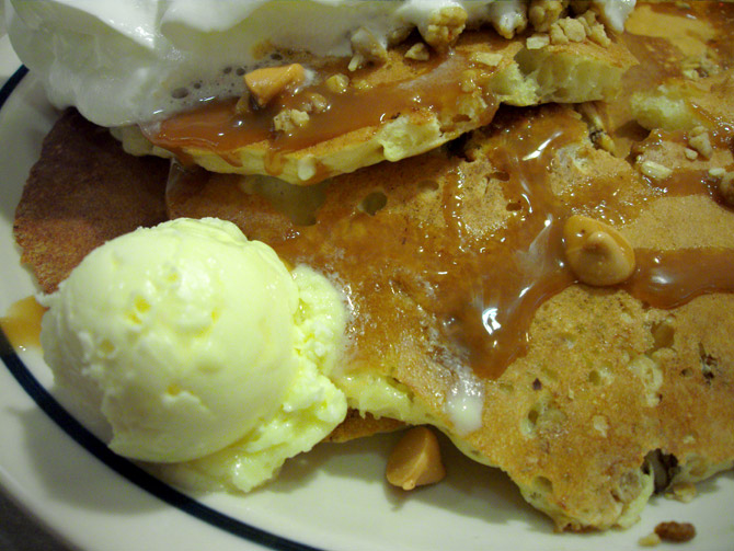 IHOP's Butterscotch Rocks Pancakes - that's not ice cream, it's butter!