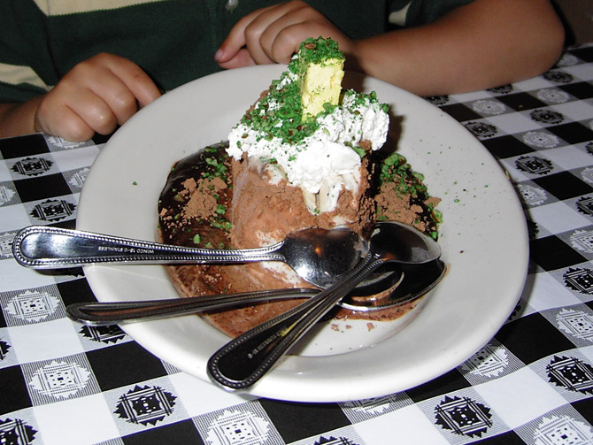 A baked potato by any other name - one made of ice cream, courtesy of Cowgirl in New York.